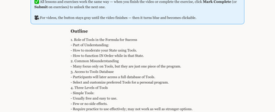 Structured lesson view